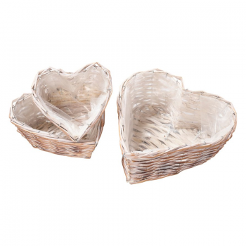 Herzen aus Rattan zum Bepflanzen (3-er Set)